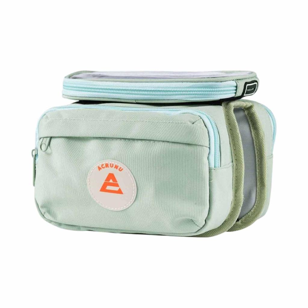 Cycling Saddle Bag, Front Beam Large Capacity Bike Storage Bag, Road Bike Mobile Phone Holder, Pouch for Riding