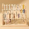 Tiered Stepped Wood Jewelry Holder Rack For Bracelet Necklace Storage Wooden Construction Wrist Accessories Holder