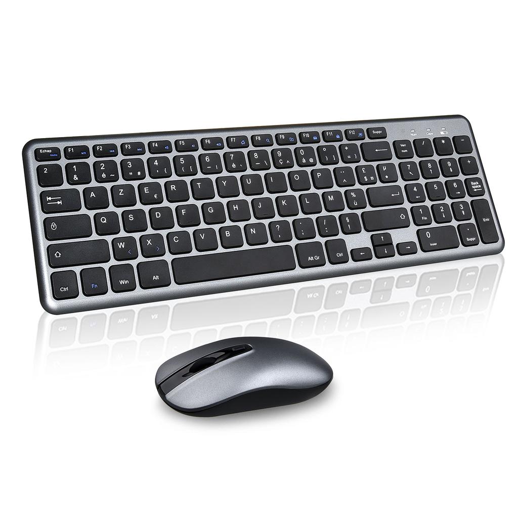 Office Dedicated Multicolor Nano Usb Receiver Wireless Keyboard and Mouse Set