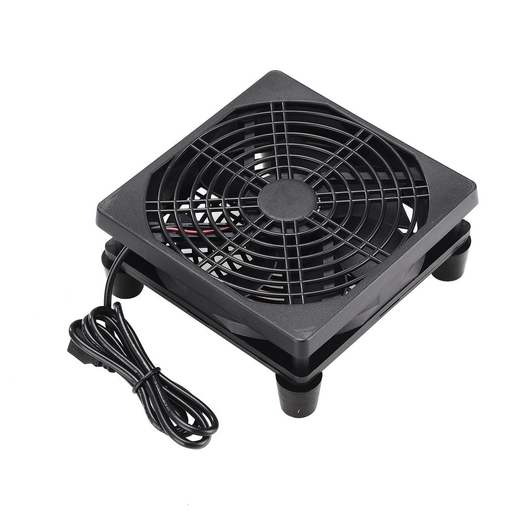 USB Router Cooling Fan Fit for AC88U R7000 Set Top Box Cooling Fan with Double Side Plastic Net Foot Pads 12cm