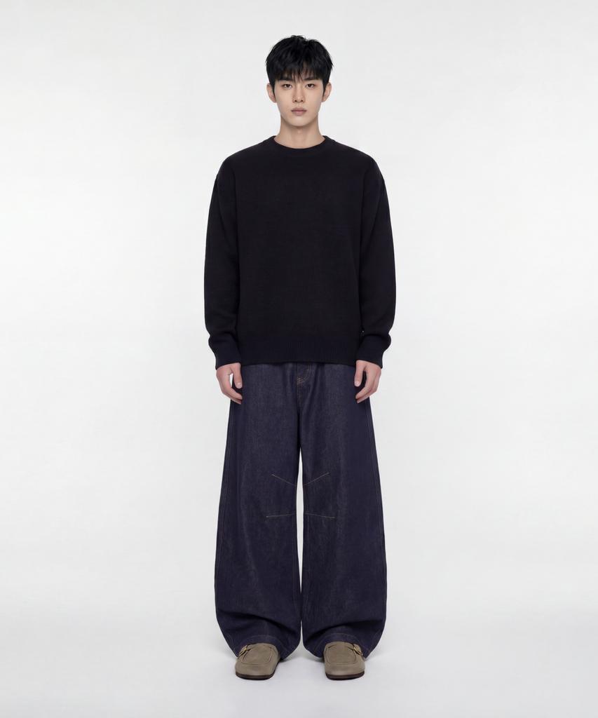 AGOD Signature Daily Crewneck Knit [Black]