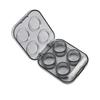 Two-Piece No-Twist Press-On Transparent Contact Lens Case - Portable Double Colored Storage