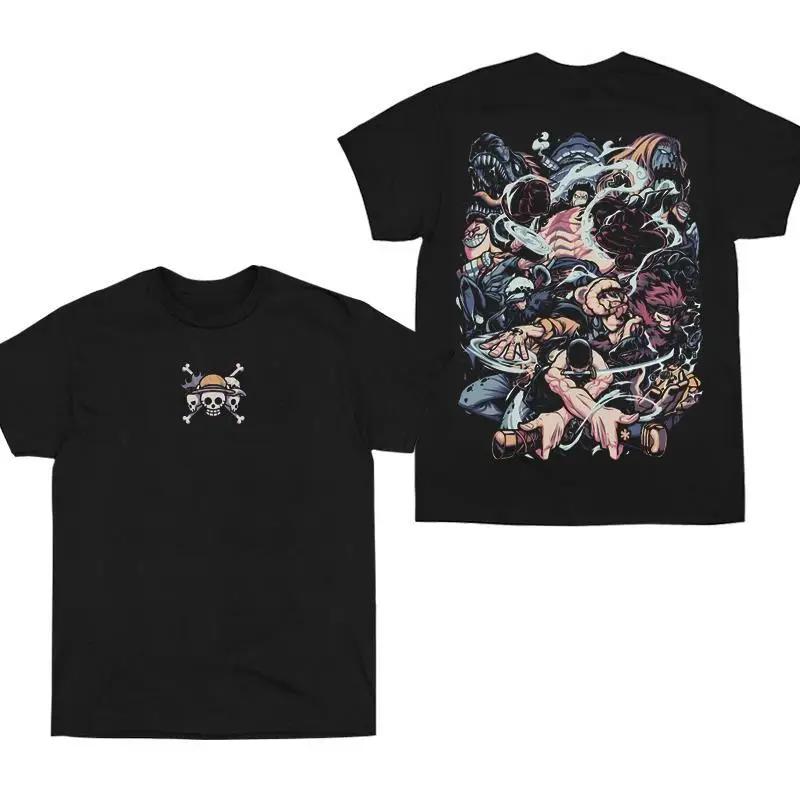 ONE PIECE Shortsleeved Tshirt Peripheral Joint Clothes Luffy ZORO Sauron Yamato Anime Parentchild Clothing Summer