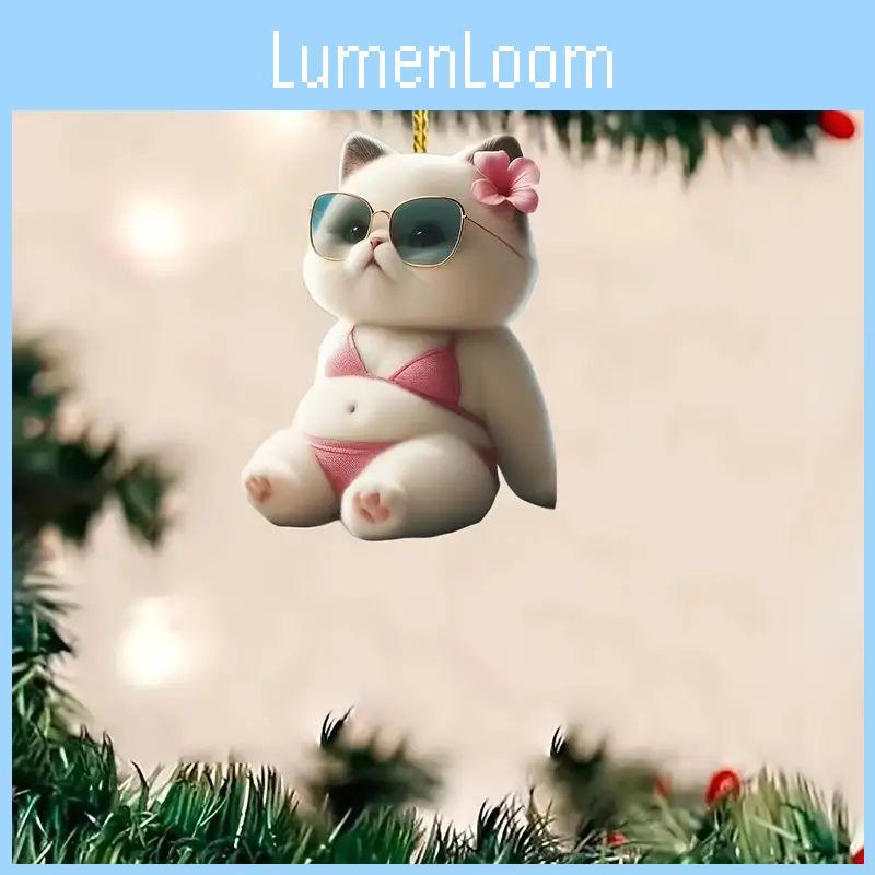 Stylish Acrylic Cat Bikini Car Pendant Unique Home Decor Accessory For Vehicles