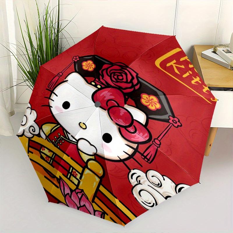 

Elegant Hello Kitty Automatic Opening and Closing Umbrella - Suitable for Various Occasions, Outdoor Activities, Lightweight and Durable Automatic Fol