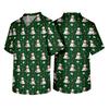 Men's Christmas Theme Caregiver Uniform, Holiday Scrub Top for Nurses and Workers