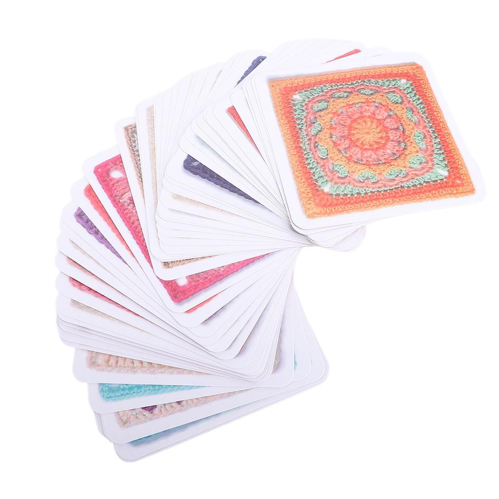 50pcs Crochet Card Deck Crochet Hook Book Crochet Patterns Card Deck for Beginners