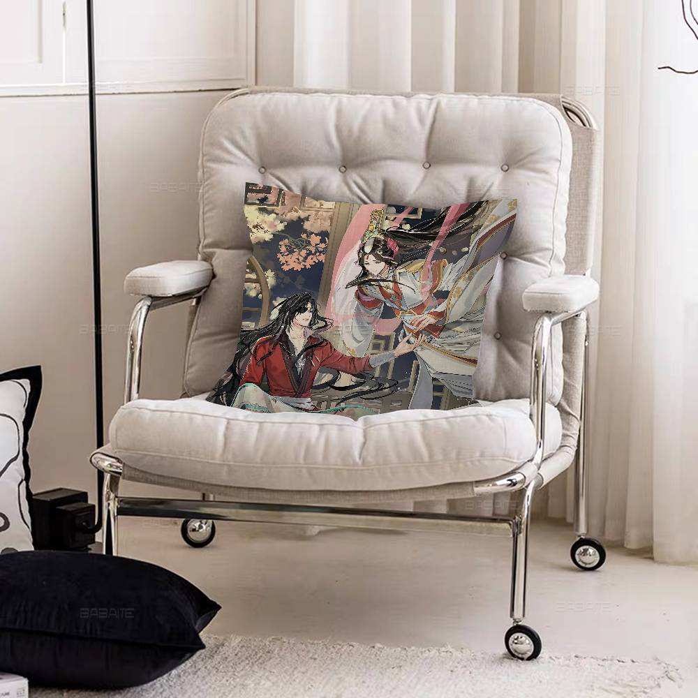 Heaven Officials Blessing Cushion Cover Inches Farmhouse Decor Home Throw Pillow Covers For Couch Decorations