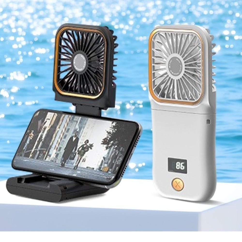 Mini Portable Handheld Fan USB Rechargeable Desktop Air Cooling Fan Foldable Neck Fan Summer Use