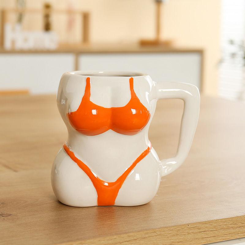 Funny Women Bikini Naked Sexey Body Mug Ceramic Coffee Mug With Handle Porcelain Milk Breakfast Cups