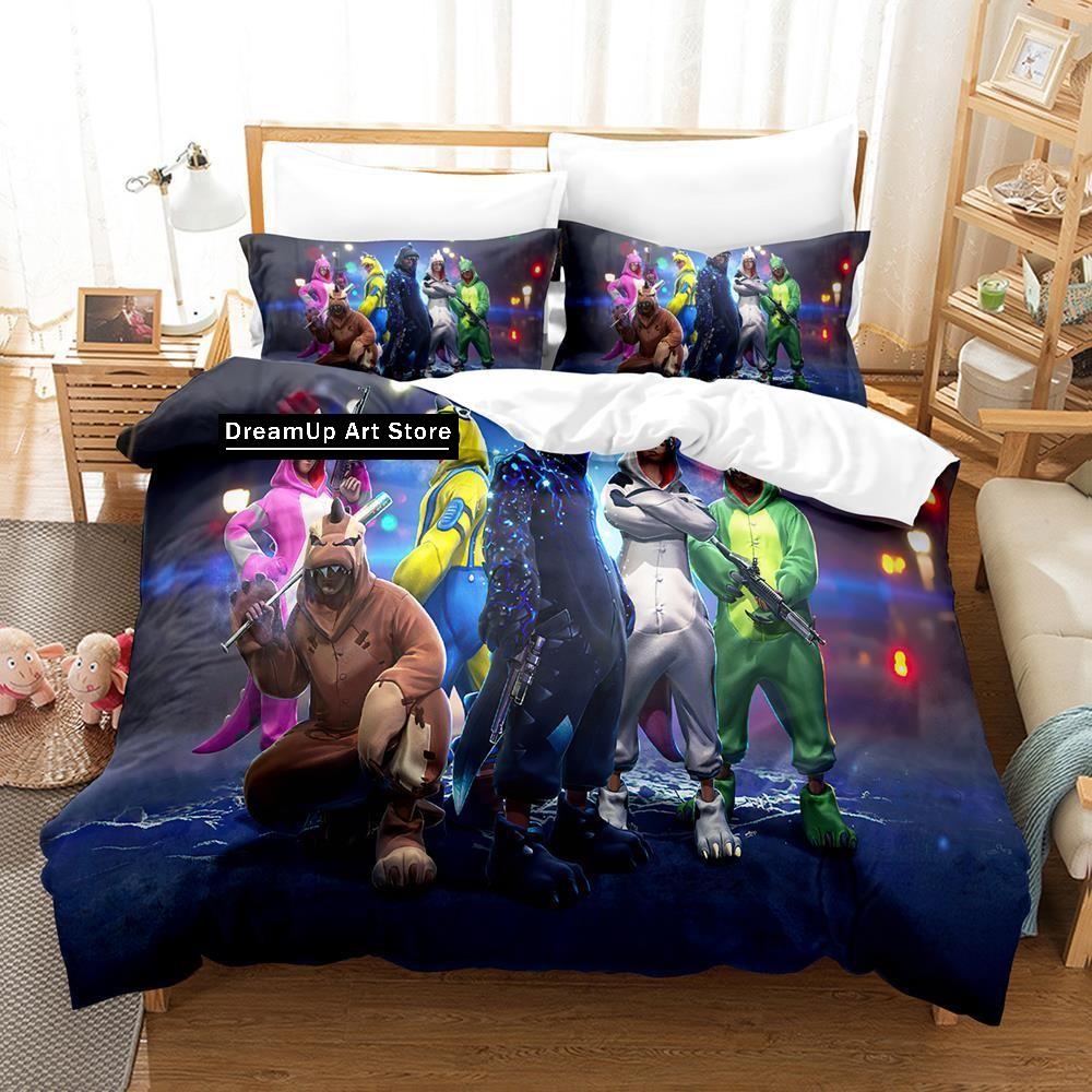 3D Game Garena Free Fire Bedding Set Quilt Cover Bed Cover with Pillowcase Twin Single Queen King Size Boys Adult Home Textile