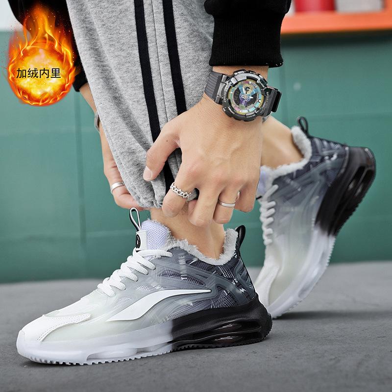 Cheap Winter 22 New Fleece Thickened Warm Cotton Shoes Sports Leisure Running To Increase the Height of Daddy Trendy Shoes