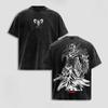 Kurosaki Ichigo BLEACH T-shirt Anime Washed Oversized T Shirt Men Women Clothing Summer Short Sleeve Pure Polyester Tees Tops