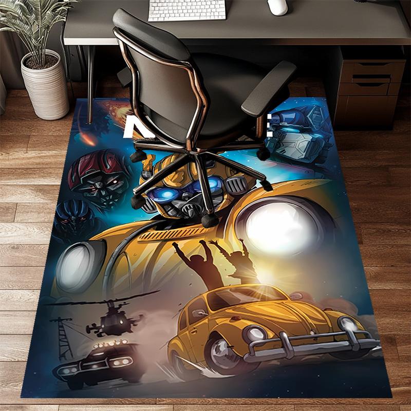 Custom Bumblebee Mat Personalized Name, Polyester Washable Indoor Entryway Rug, Gift for Christmas, Easter, Thanksgiving Day