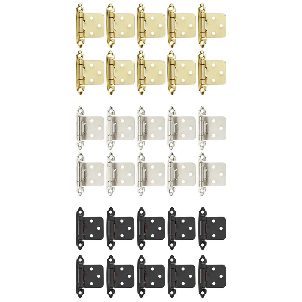 10x 1/2inch Cabinet Door Hinges Easy Installation Heavy Duty Door Hardware
