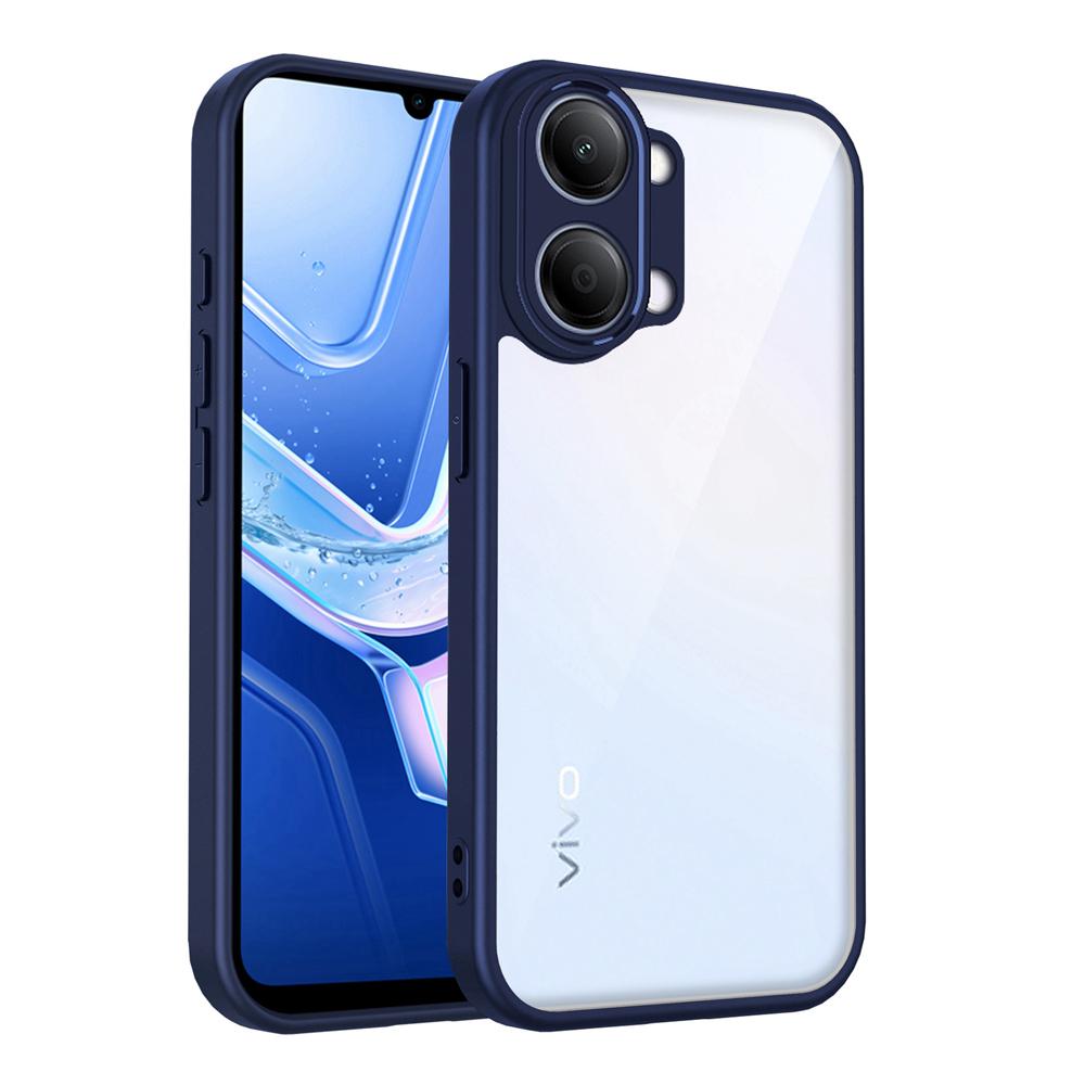 KEYSION Transparent Phone Case for VIVO Y11 5G Y11d Y21 5G 2026 Soft Silicone+PC Clear Shockproof Phone Back Cover for VIVO Y05