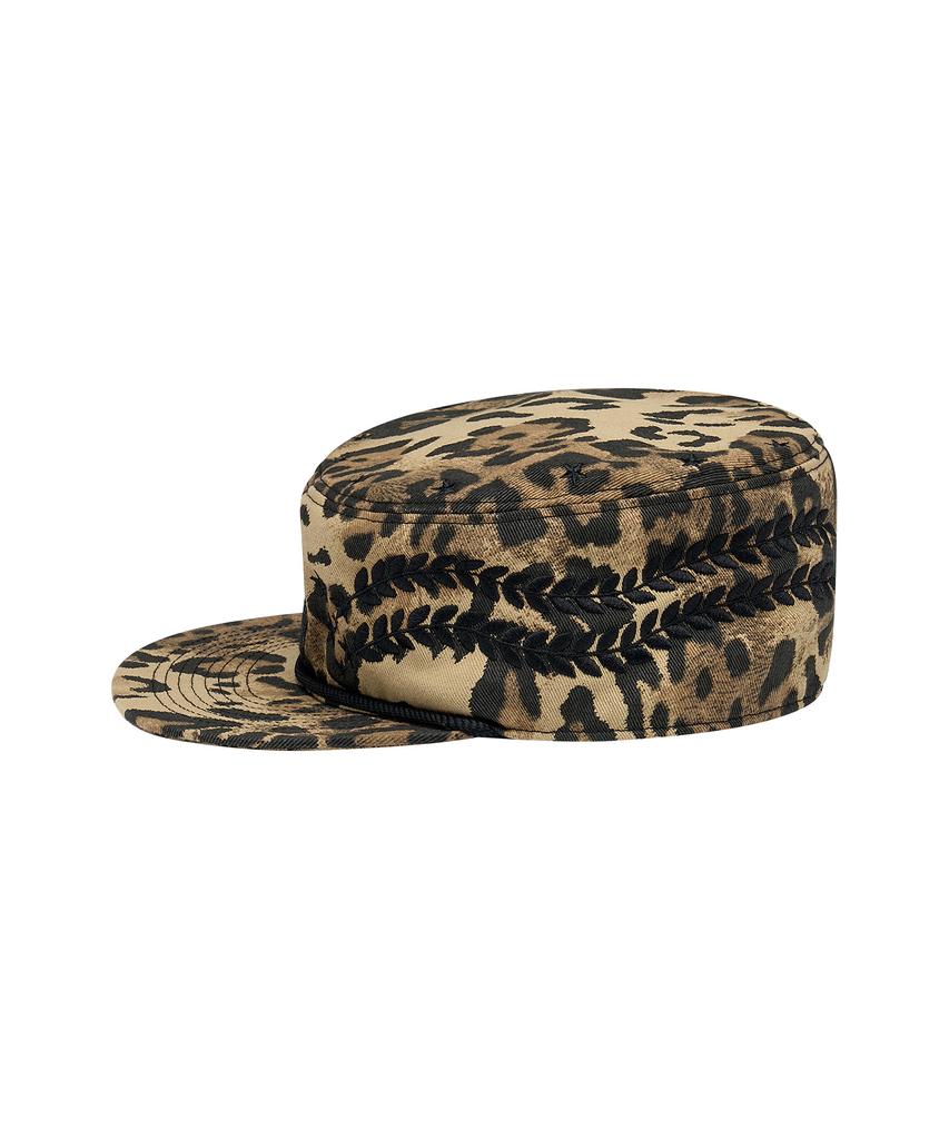 Lessito Leopard Structured Cap_[Brown]