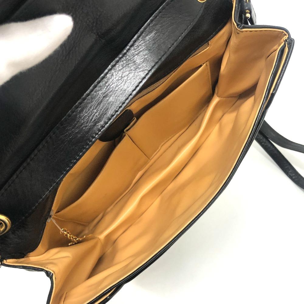 CELINE logo Crossbody bag, shoulder bag Shoulder Bag Leather Black