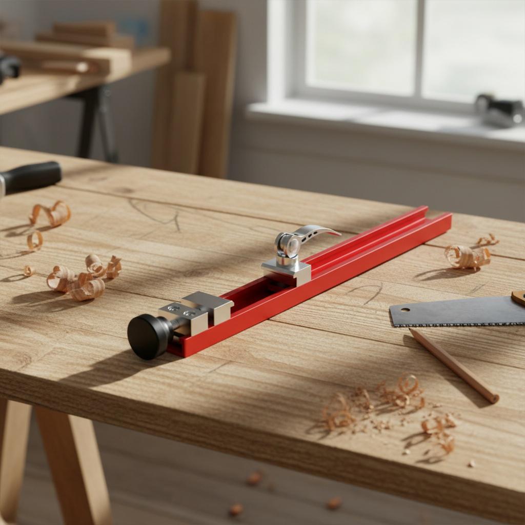 Cutting Machine Ruler Adjustable Width Cutting Machine Base Guide One-Button Positioning for Woodworking Engraving Framing