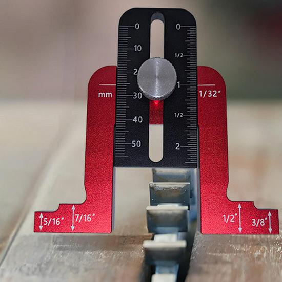 Woodworking Depth and Height Gauge for Table Saw, Circular Saw, Engraver, and Router Bit Adjustment