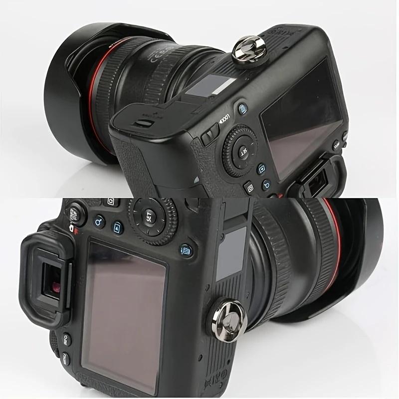 2pcs 1/4" Camera Neck Strap Screw Holder,  1/4 Thread  Screws With Rubber Washer For Quick Install/Release Wrist Strap Sling