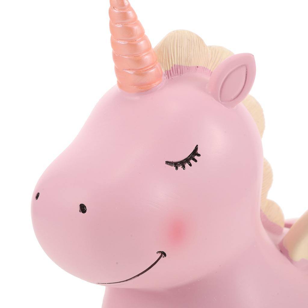 Unicorn Piggy Bank Pink Small Size Money Box for Kids Girls Toy Savings Storage Container Cartoon Decor 0362 Premium
