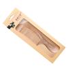 Peach Wood Carved Comb with Fine and Medium Teeth - Handleless, Floral Design