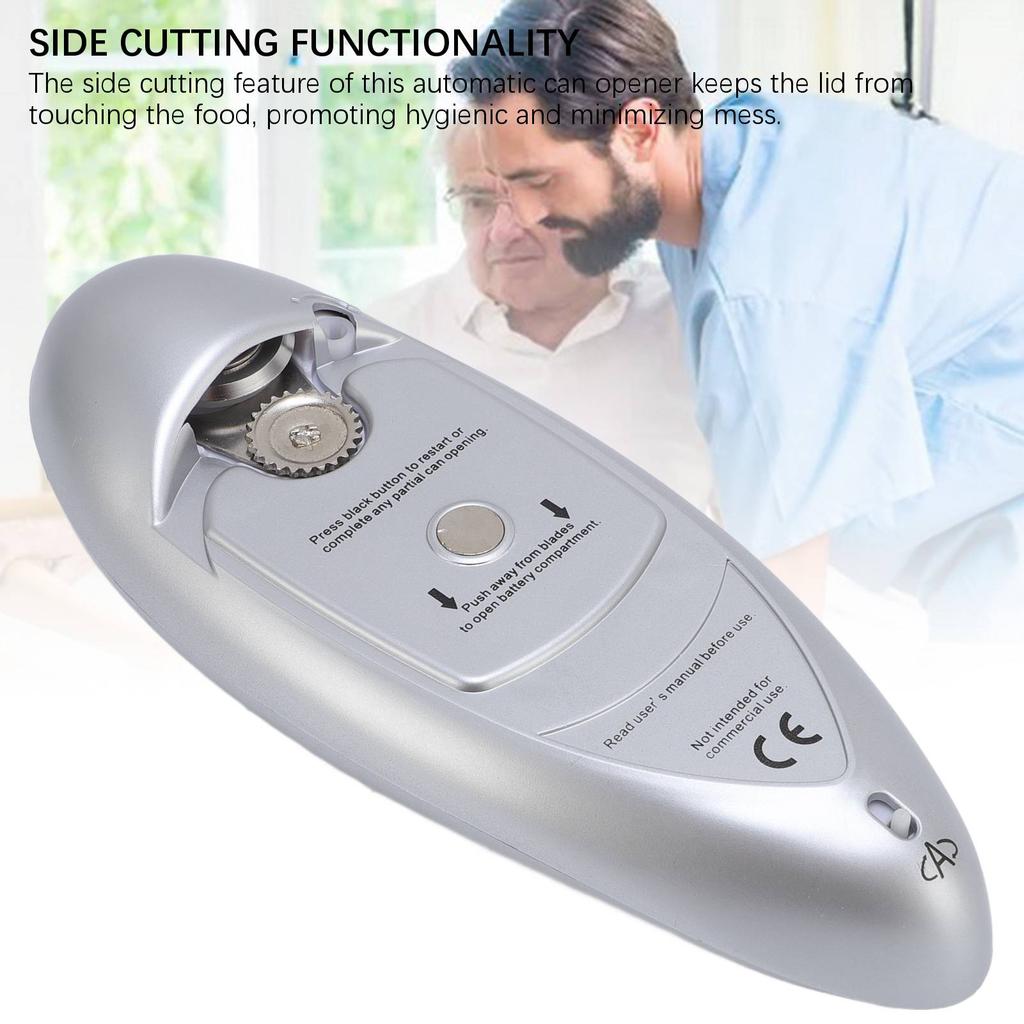 Elektrický otvírák na konzervy Jednodotykový na baterie Nerezový Automatický otvírák na konzervy