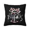 Rock Band Ghost BC  Square Pillowcase Cushion Cover Pillow Case Throw Pillow Cover for Home Bedroom Car
