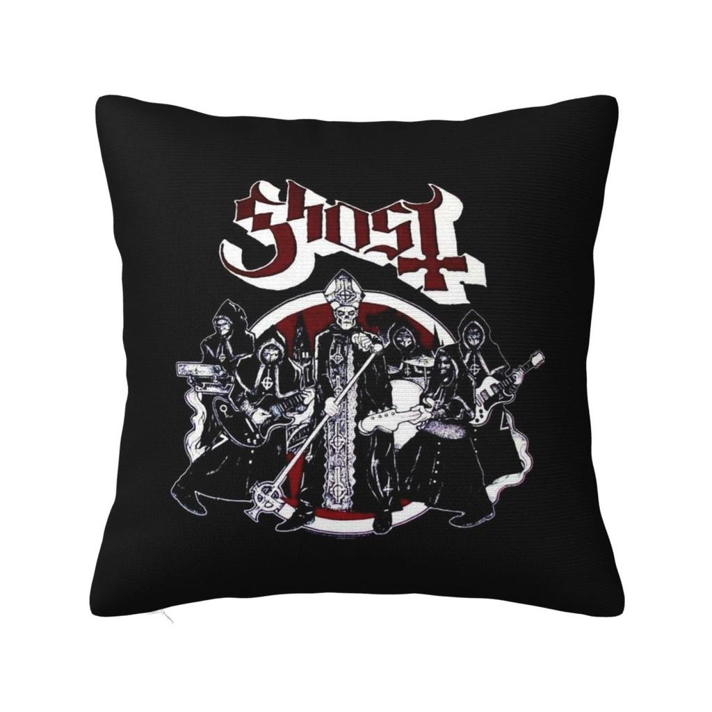 Rock Band Ghost BC  Square Pillowcase Cushion Cover Pillow Case Throw Pillow Cover for Home Bedroom Car