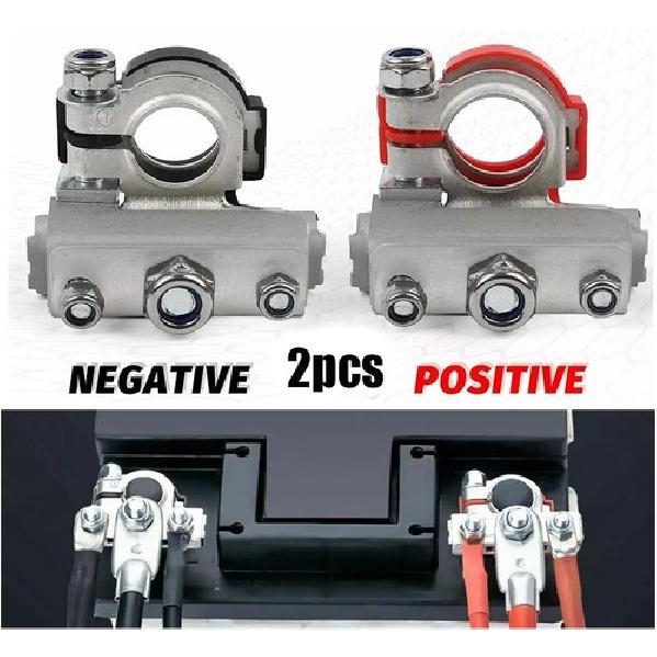 ()2X Car Marine Battery Terminal Connector Positive Negative Cable Clamp Clip