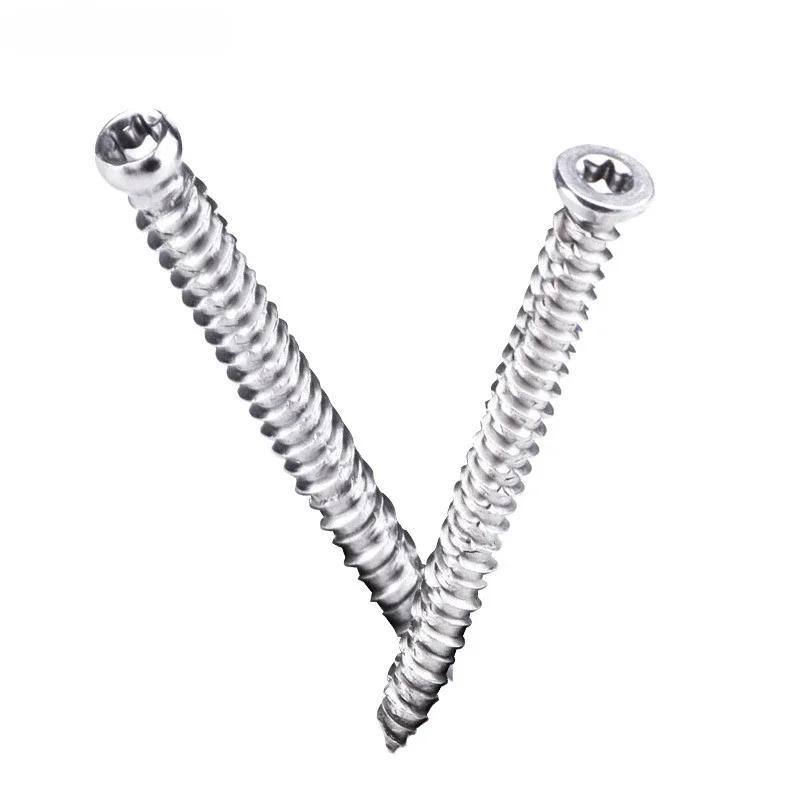 20PCS 410 Stainless Steel Plum Blossom Groove Small Head Cement Nail Door and Window Installation Self Tapping Nail