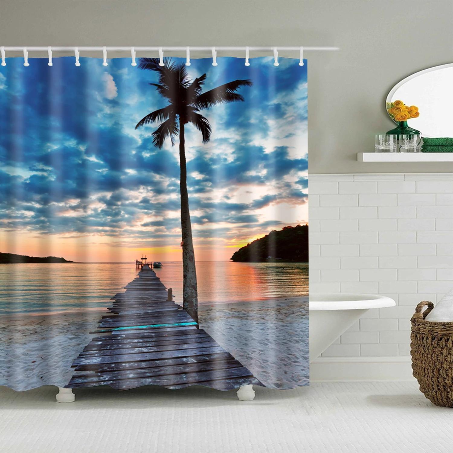 

Daisy Plant Flower Leaf Bathroom Shower Curtains Polyester Waterproof Fabric Bath Curtain With 12 Hooks For Bathroom Home Decor W60H190(CM)-1 Pcs