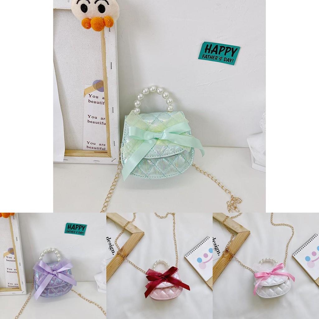 Adorable Mini Princess Handbag For Kids With Cute Cartoon Design And Pearl Details