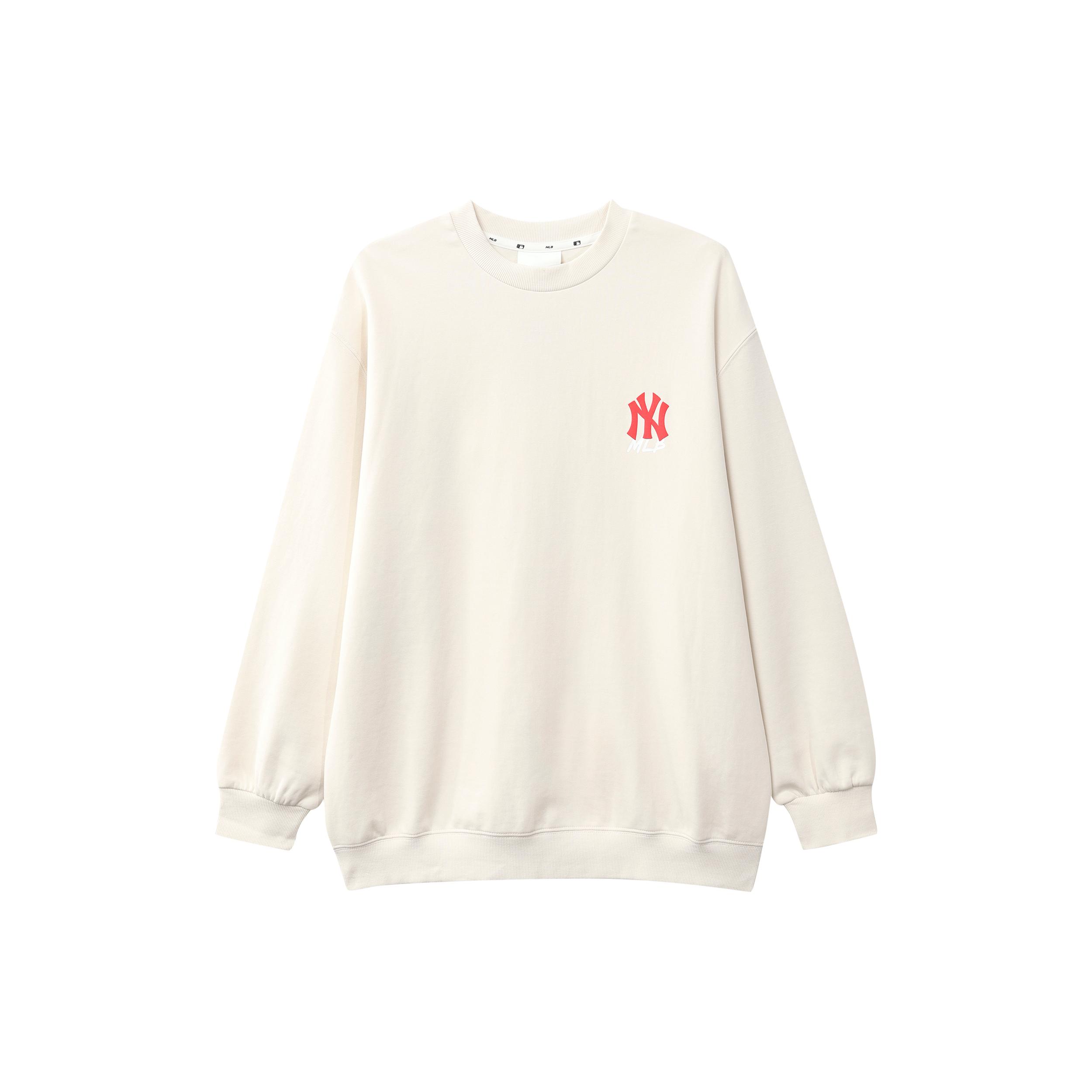 MLB Sweatshirt Unisex Ivory White 31MT04941-50I XS