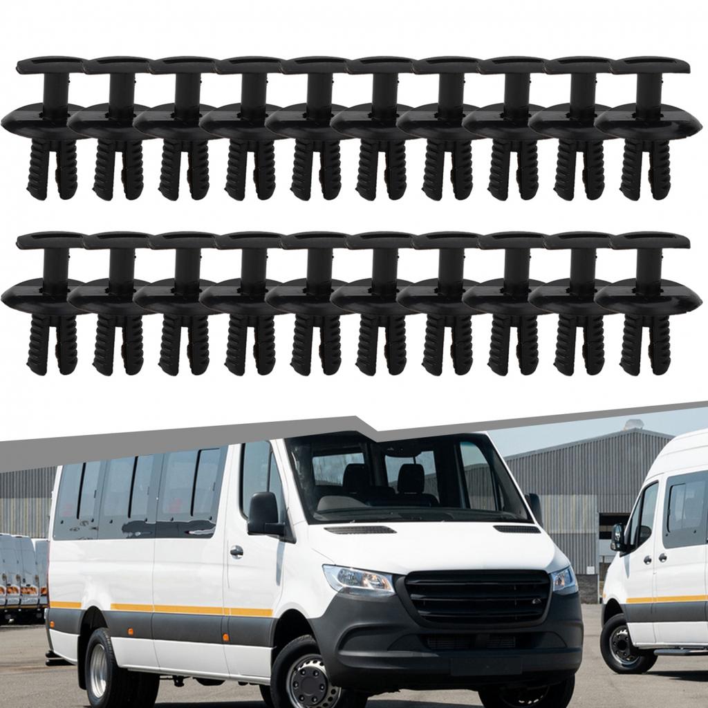 20mm Collar Clips Black Door Trim Clips Lining Trim