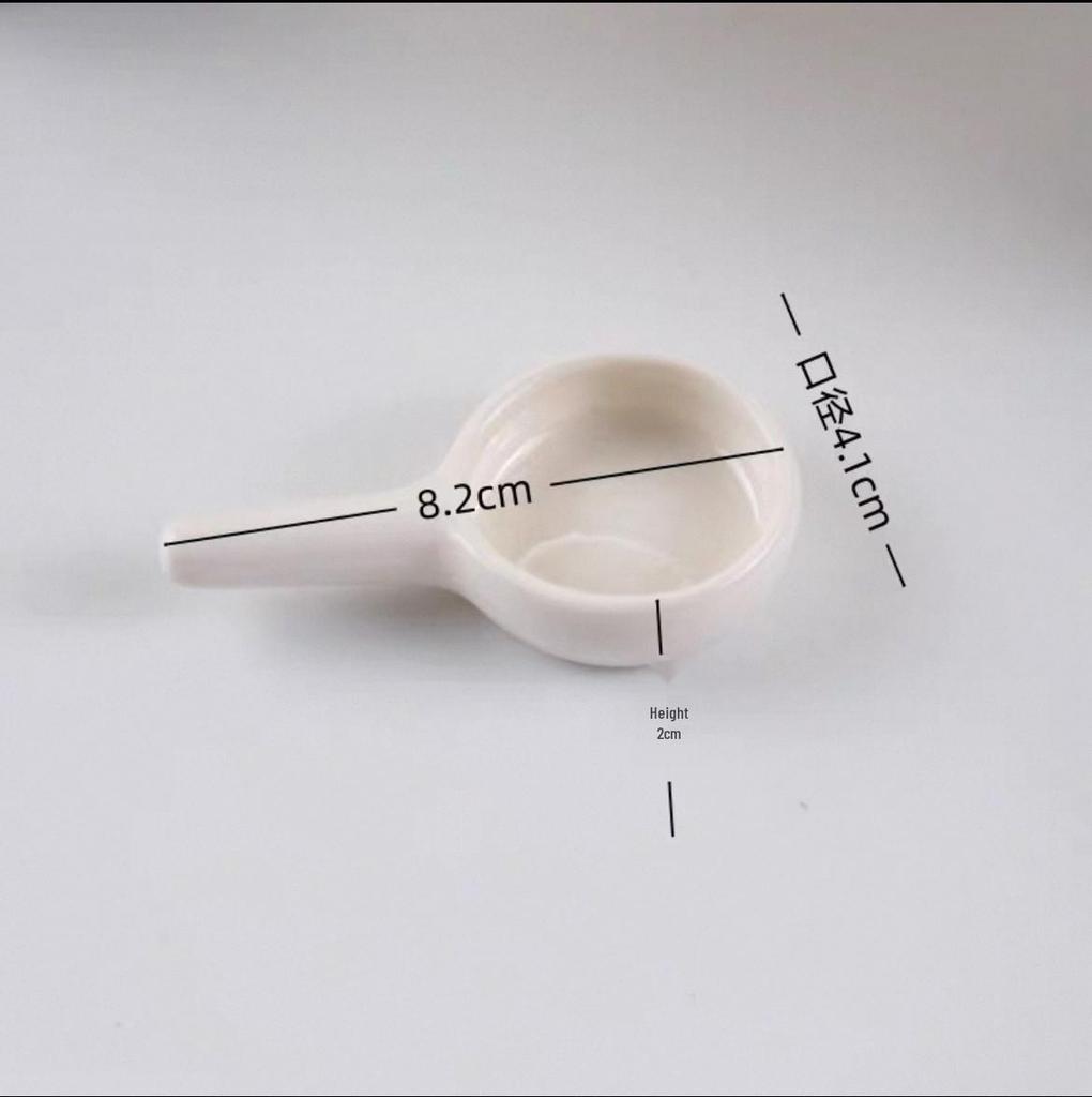 White Ceramic Candle & Incense Burner with Tray and Handle