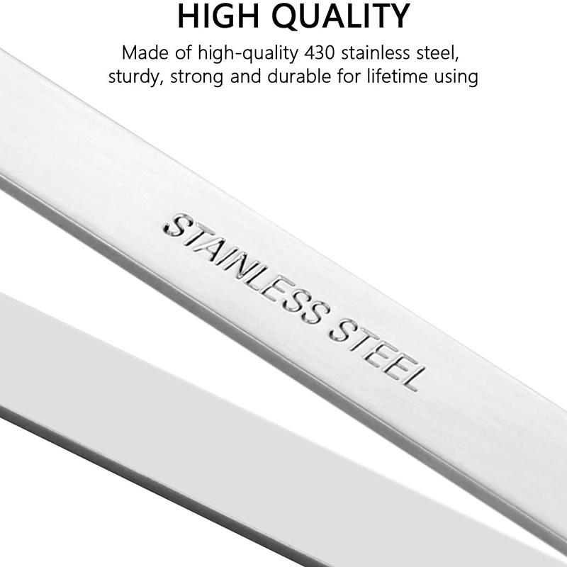 Fish Bone Tweezers, Stainless Steel Flat/Slant Tweezers Pliers Remover (4.6") - Kitchen Tools