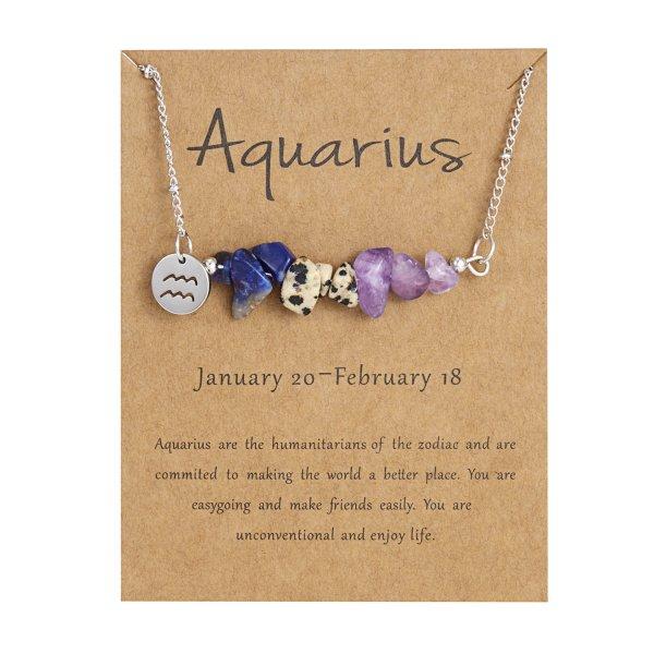 12 Constellation Sign Natural Birth Stone Handmade Bracelet for Women Kids Aries Leo Braid Bracelet  Birthday Gift