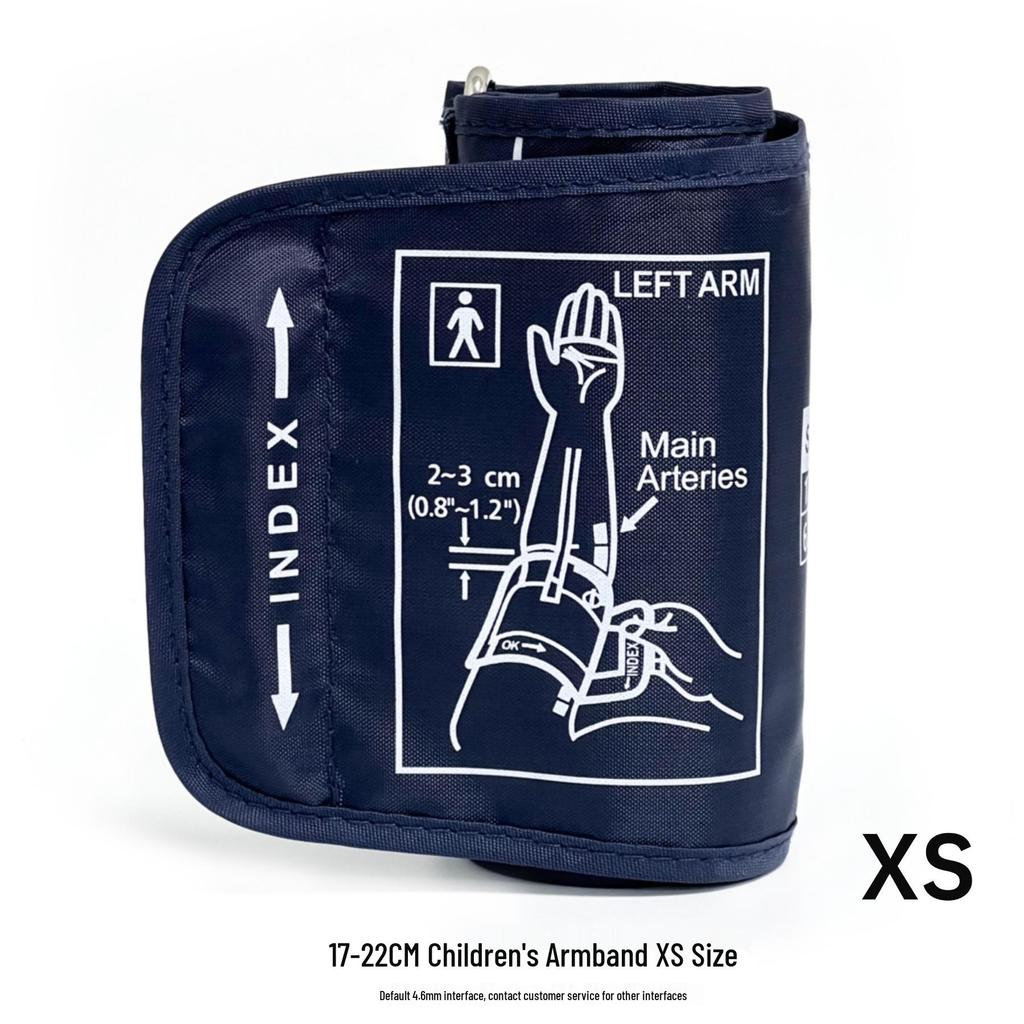 Upper Arm Blood Pressure Monitor with Extended Cuff and Connector for Home Use