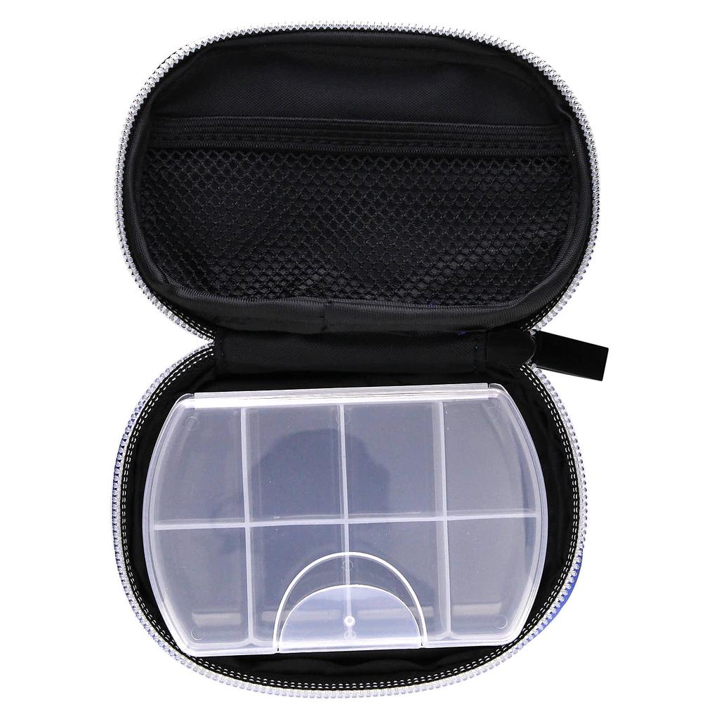 Soft Double Sided Pocket Pharmacy Pill Case, Blue, 1 Count