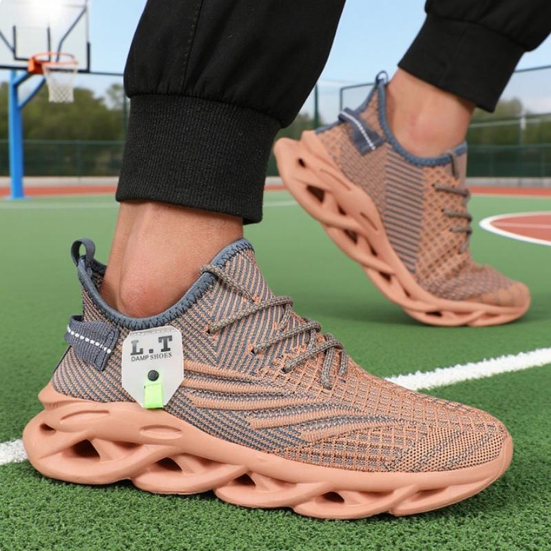 Men Running Sports Shoe Fashionable Avant-garde Mesh Anti Slip Casual Sneakers Ultra Light Fast Drying Basketball Training Shoes