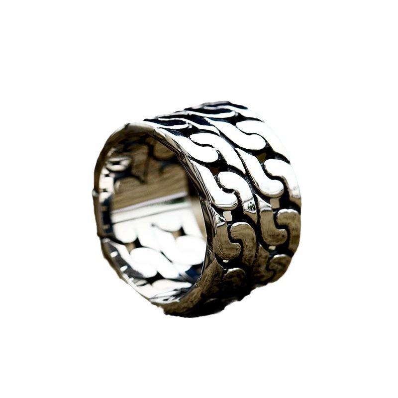 Steel Warrior Cuban Chain Men's Hand Jewelry Fashion Men's Ring