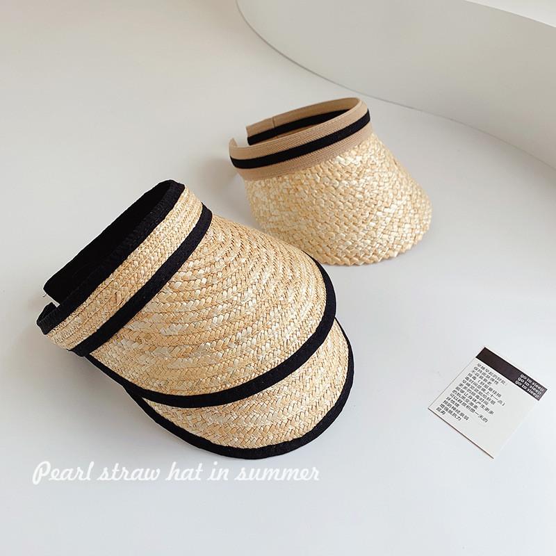 Top Open Chic Summer Uv Protection Sun Hat For Women Adjustable Cotton