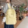 New Small Fresh Solid Color Middle and High School Student Schoolbag Candy Color Large Capacity Backpack