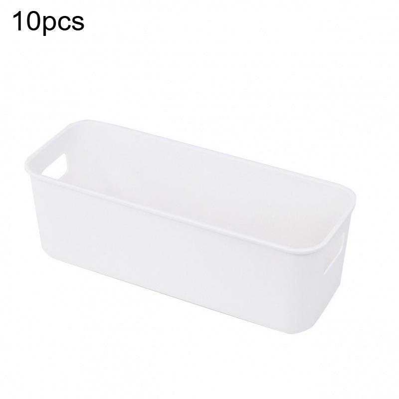 10pcs Plastic Storage Box Multifunctional Household Cosmetics Rectangular Basket Makeup Organization Tools Perfume Organizer