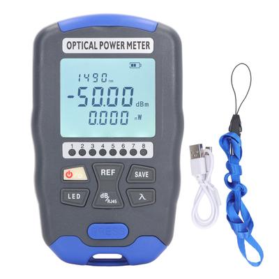 Fiber Optic Power Meter 10 Wavelength 850?1650nm Net Cable Wire Tester LED Light Optical Meter