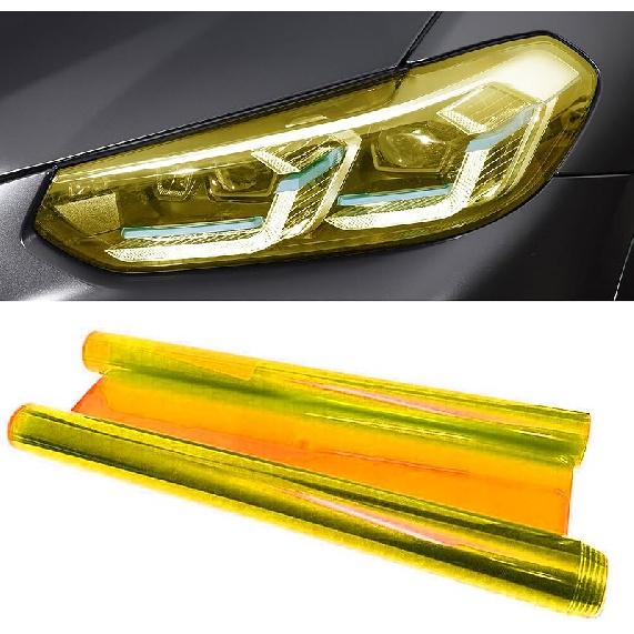 Tint Film For Taillight Headlight Fog Light, 12×48 Inches Vinyl Self-Adhesive Car Tail Light Tape, Brake Light Headlight Cover Protection Film Color