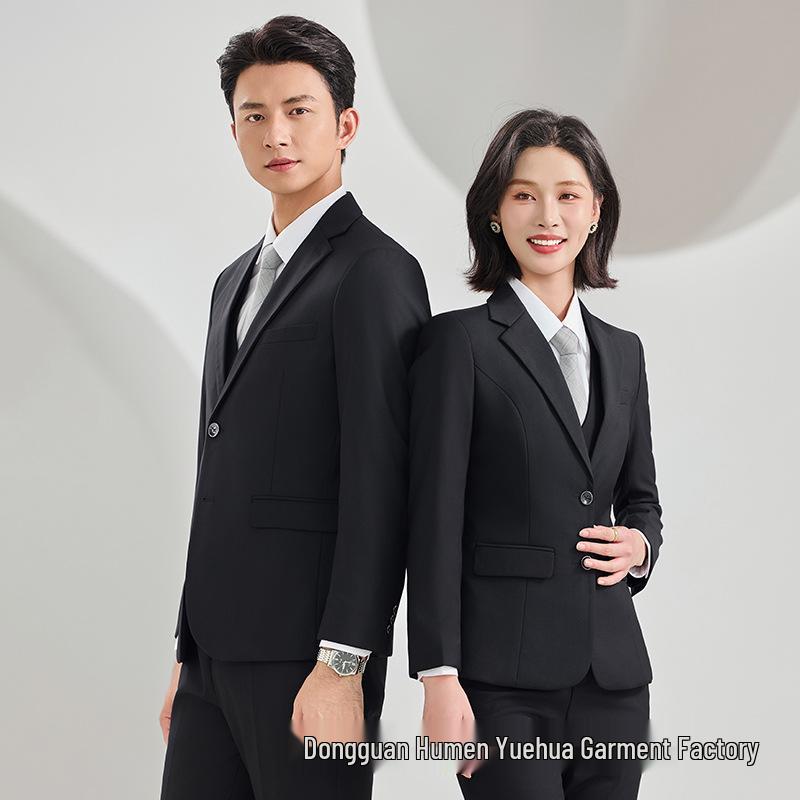 Professional Suit Sets: Women's Jackets & Men's Formal Interview Wear for Hotel Managers and Business Companies