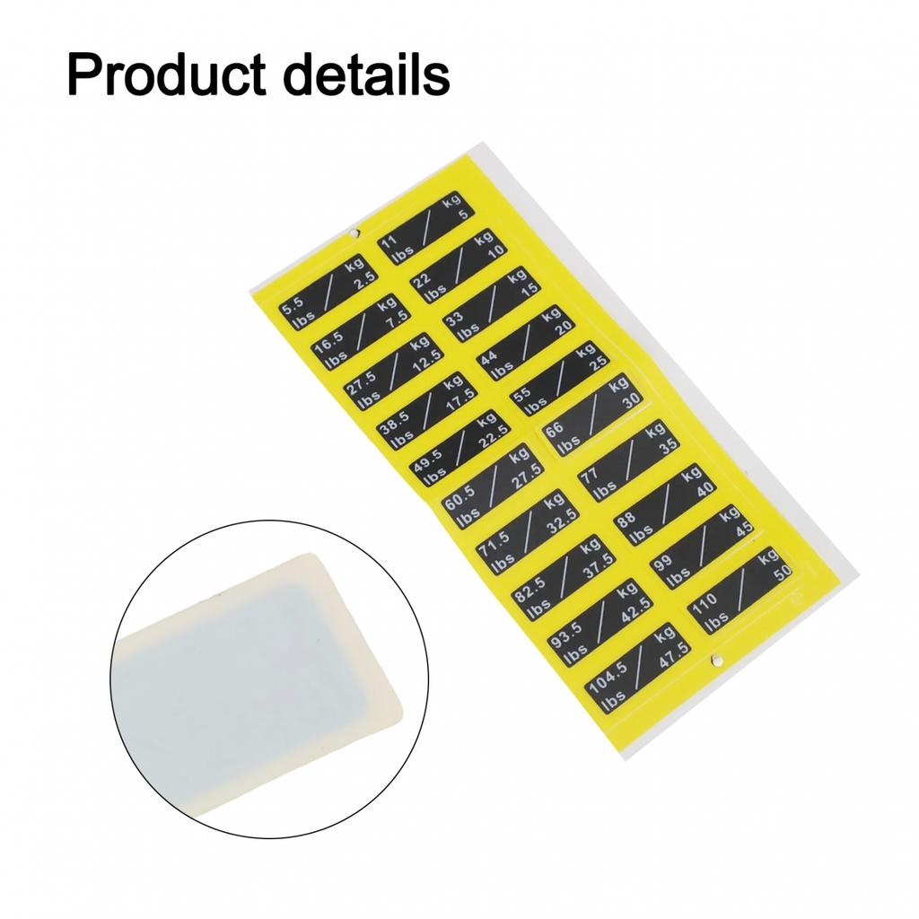 Clear Number Weight Labels for Fitness Gear Easy Application and Removal